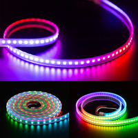 Prix d'usine, haute qualité, bande LED adressable WS2812B, 5V, 30, 60, 74, 96, 144 LED par mètre, couleur de rêve RGB IC WS2812B