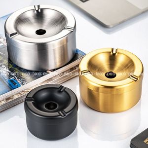 ที่เขี่ยบุหรี่สแตนเลสพร้อมฝาปิดกันลมสำหรับใช้ในบ้าน - Product Image 4