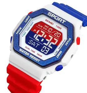 Relojes Hombre Skmei 1988 Men Digital Countdown Chrono Watch Sport Watch Para Homens 50m À Prova D 'Água Relógios Personalizados Relógio Por Atacado