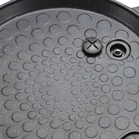 Plaque de cuisson ronde antiadhésive en aluminium moulé sous pression pour barbecue coréen, idéale pour le camping, les cuisinières à gaz et les pique-niques