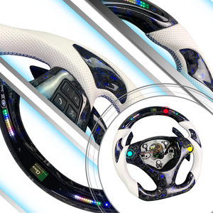 Volante con LED Azul de Fibra de Carbono Forjada para Interior de Coche, Adecuado para BMW E60 E61 E62 E63 E64 E92 E36 2007-2012 - Product Image 5