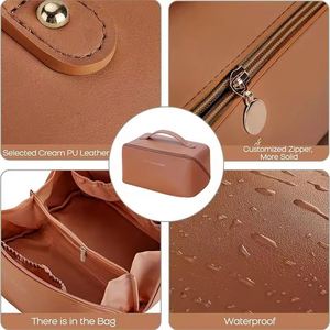 Wj6177 Custom Makeup Pu Leather Cosmetic Travel Toiletry Skincare Organizer Storage Make up Bag - Product Image 2