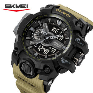 SKMEI 2396 jam tangan olahraga untuk pria, arloji olahraga luar ruangan modis Reloj, jam tangan dua waktu untuk pria, lampu LED - Product Image 2