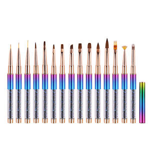 Ensemble de 15 pinceaux <span class=keywords><strong>à</strong></span> <span class=keywords><strong>ongles</strong></span> de luxe <span class=keywords><strong>à</strong></span> dégradé, pinceaux <span class=keywords><strong>à</strong></span> <span class=keywords><strong>dessin</strong></span> pour <span class=keywords><strong>ongles</strong></span>, pinceaux <span class=keywords><strong>à</strong></span> gel doux pour peinture, pinceaux <span class=keywords><strong>à</strong></span> gel UV en nylon pour nail art - Product Image 1