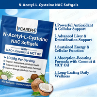 Kapsul Suplemen Glutathione Nac Berkualitas Tinggi 600Mg Softgel Nac Dengan Nac, Mct & Minyak Kelapa