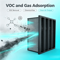 Filtre V-Bank, Filtre V-Cell, Filtre HEPA V-Bank, Filtre à Charbon Actif, Filtre Compact Rigide en Forme de V, Élimine les COV et les Gaz Chimiques, Vente en Gros