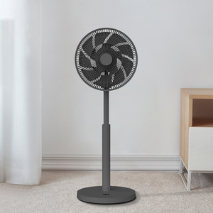 Ventilateur sur pied sans balais rétractable de 14 pouces avec batterie au lithium, commande par application, télécommande, fonctionnement silencieux, ventilateur Tuya - Product Image 1