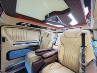 Kits d'aménagement intérieur de luxe Dingkong HIACE avec rideaux électriques, sièges VIP électriques, personnalisés pour TOYOTA Quantum Granvia Majesty GranAce