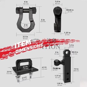 <span class=keywords><strong>Enganche</strong></span> de Remolque AMBITION de Alta Resistencia con Soporte de Bola de 2 Pulgadas para Camioneta/SUV, con Grillete Giratorio y Receptor de <span class=keywords><strong>Enganche</strong></span> para Remolque - Product Image 4