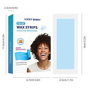 Bandes de <span class=keywords><strong>cire</strong></span> pour le visage professionnelles Douces pour les peaux sensibles Épilation rapide pour le haut du visage, le <span class=keywords><strong>menton</strong></span>, les sourcils - Product Image 2