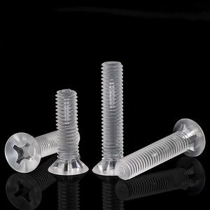Vis en plastique transparentes à tête fraisée en acrylique PC, résistantes aux hautes températures, haute résistance, M2 - Product Image 4