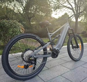 Vélo électrique classique haut de gamme en alliage d'aluminium 27,5/29 pouces pour adulte, 7 vitesses, suspension intégrale, <span class=keywords><strong>Enduro</strong></span> AM, VTT, frein à disque hydraulique - Product Image 4