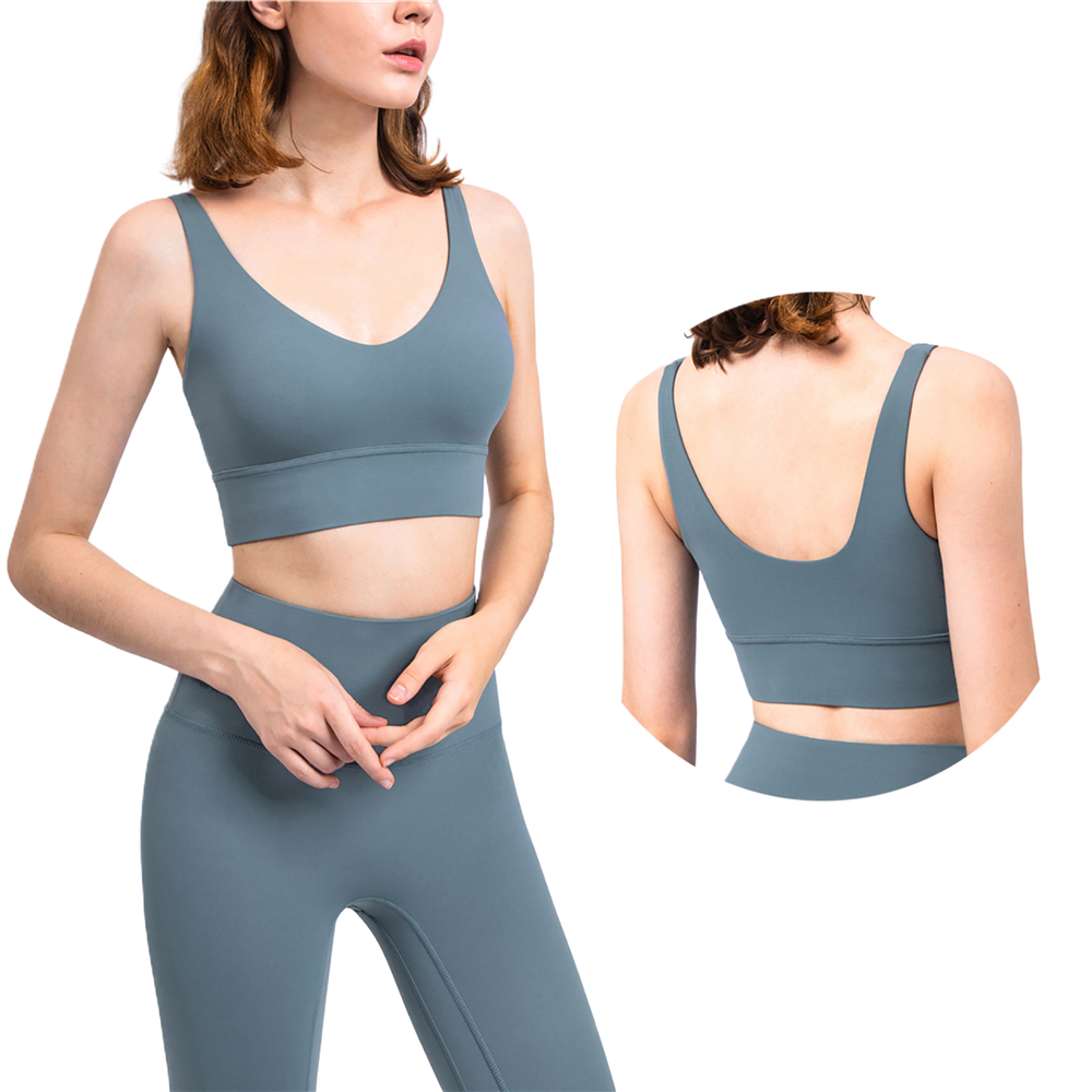 Women Sports Bra Soft Fitness Bra Sexy Sports Top Tight Vest U-Shaped Back With Pad
