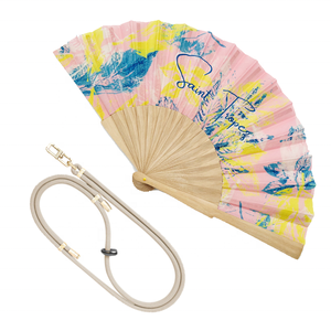 Ventagli Pieghevoli in Legno BSBH da 23cm e 16.5cm Personalizzabili con Cinghie a Tracolla - Classici Ventagli a Mano da Asporto - Product Image 4