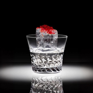Verre à whisky et à eau en cristal sans plomb fait main de haute qualité avec gravure <span class=keywords><strong>Edo</strong></span> Cut, modèle Ailes d'Ange aux couleurs vives - Product Image 2