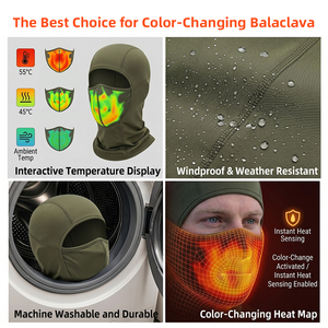 Cagoule thermique respirante pour homme, taille américaine, à motif personnalisé, à couverture intégrale, réactive à la chaleur, pour soirée autour du feu - Product Image 3
