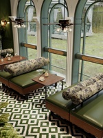 Combinaison Table et Chaise pour Café, Banquette Double Personnalisée pour Réception Commerciale, Canapé de Bar pour Restaurant