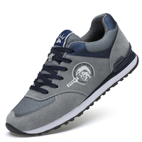 Chaussures de sport décontractées pour hommes en daim et cuir véritable, respirantes, avec semelle extérieure en caoutchouc