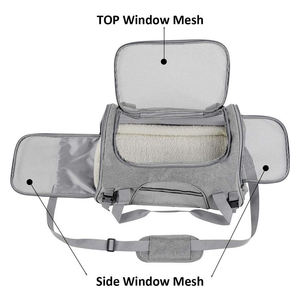 Su geçirmez yastıklı kabarık naylon küçük Pet köpek Beast taşıyıcı Tote çanta yumuşak Pet seyahat yürüyüş taşıyıcı çanta - Product Image 6