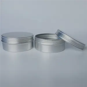 250ml Round Empty Silver Aluminum Tin Jar Cosmetic Packaging Tin Can Container 8oz Candle Tin