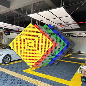 Factory Wholesale 40*40*2cm Car Wash Drainage <strong>Mats</strong> Plastic PP Garage Flooring <strong>Interlocking</strong> <strong>Floor</strong> Tiles - Product Image 1
