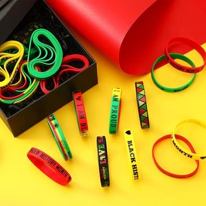 Fournisseur Personnalisé Afro-Américain Emancipation Esclavage Social CélébrationSafe Non-Toxic Silicone Bracelets - Product Image 2
