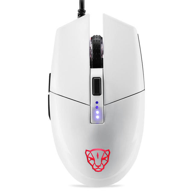 Motspeed V50 RGB Lightweight Computer Gaming Mouse Custom Logo 6400 DPI Wired Ergonomic RGB Glowing Optical Gamer Mouse