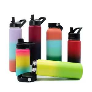 Custom wholesale 14oz 22oz 32oz airs flask stainless steel double wall insulated water bottle with lids