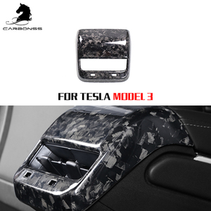 SEC GARNITURES INTÉRIEURES EN CARBONE FORGÉ CARBONE ARRIÈRE CLIMATISATION COUVERCLE DE VENTILATION POUR <span class=keywords><strong>TESLA</strong></span> MODÈLE <span class=keywords><strong>3</strong></span> MODÈLE Y - Product Image 6