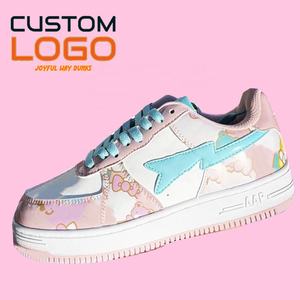 Vendite calde in pelle verniciata da passeggio rosa gattino scarpe personalizzate da donna Casual personalizzate da donna - Product Image 1