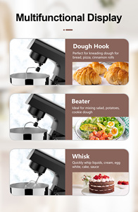 Batidora Eléctrica Profesional para Panadería y Cocina, Mini Batidora de Pie Automática para el Hogar, Tazón Mezclador de Acero Inoxidable de 4L - Product Image 5