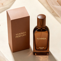 Vente en gros de flacons pulvérisateurs de parfum en verre vides de luxe, colorés, de 30 ml, 50 ml, 100 ml, noirs, avec boîte