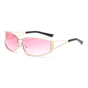 WELTA New Metal Frame Sunglasses for Women Hollow Design <b>Eye</b> <b>Protection</b> Personality Street Shot Style Wm881 26g - Product Image 3