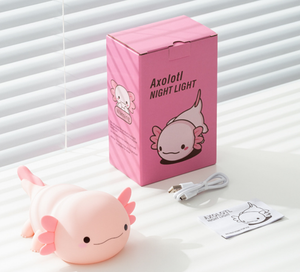 Cute Portable Animal Soft Silicone Night <b>Light</b> with <b>Timer</b> USB Rechargeable Axolotl Bedroom Lamp for Kids Baby Gift - Product Image 6