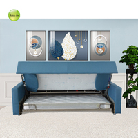 Sofá cama litera con marco de metal plegable de tela multifuncional de diseño moderno con colchón para uso en la sala de estar