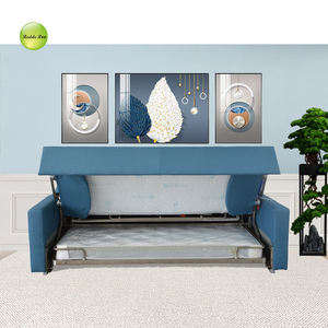 Modern Design Multi-Functionele Stof Opvouwbare Metalen Frame Stapelbed Slaapbank Met Matras Voor Gebruik In De Woonkamer - Product Image 4