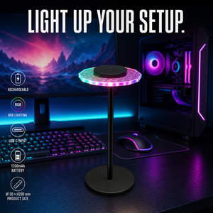 Lampada da Tavolo <span class=keywords><strong>UFO</strong></span> RGB OEM Ricaricabile, Luce Notturna LED Senza Fili in Acrilico, Controllo Touch USB-C, Lampada d'Ambiente per Camera da Letto, Bar, Regalo - Product Image 6