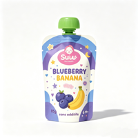 Pochettes à bec verseur recyclables et étanches pour jus de fruits, emballage refermable pour aliments pour bébés avec bouchon facile à presser
