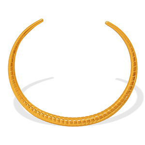 Bracelet Rétro Français Style Chinois Creux Rayé en Acier Titane Poli Tendance Ouvert Empilable Bijou Unisexe - Product Image 5