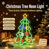 Lampe LED néon 3D personnalisée de 40 cm, dimmable, alimentée par USB, en acrylique, pour table, décorations sûres pour chambre, fête et vacances