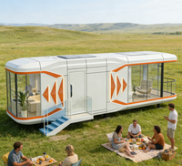 Maisonnette mobile de luxe personnalisable, capsule spatiale préfabriquée pour bureau de jardin, vente en gros directe d'usine