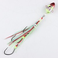 Nouveau 100g-300g Jigbait Metal Jig Assist Hook Leurre de pêche en eau salée pour Snapper Dhufish pour Ocean Boat Lake