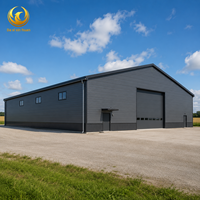 Kit de construction de bâtiment de garage, d'entrepôt ou d'atelier en structure métallique durable, résistant aux intempéries, avec portique métallique