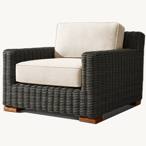 Mobili da esterno in vimini sedia in <span class=keywords><strong>Rattan</strong></span> sedia con cuscino per portico balcone e giardino - Product Image 5