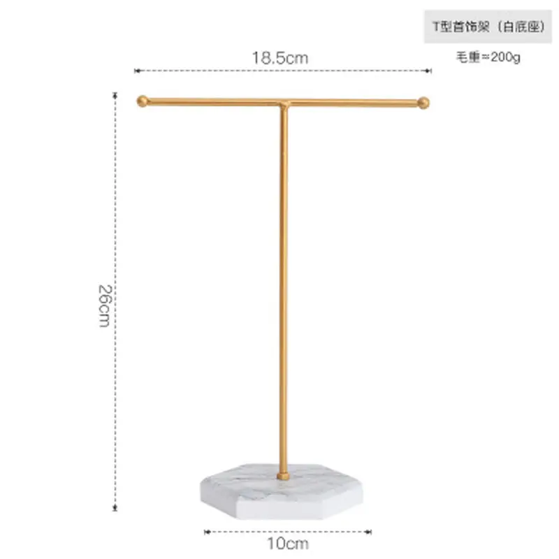 A0467 Lucking Custom T-bar Hanging Earrings Display Stand Jewelry Rack Holder Metal Gold Earring Display Stand for jewelry Shop