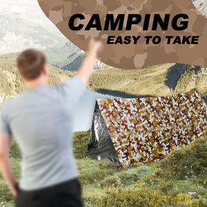 Logo personnalisé Feuille d'urgence légère Couverture thermique <span class=keywords><strong>à</strong></span> la mode Feuille de sauvetage portable pour les visites extérieures Étanche - Product Image 6