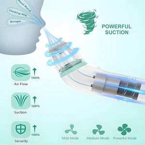 3 Modi Sicherheit Wiederauf ladbarer Baby-Nasen sauger Elektrischer Baby-Nasen sauger mit 3 Silikons pitzen, Musik und LED-Licht - Product Image 5