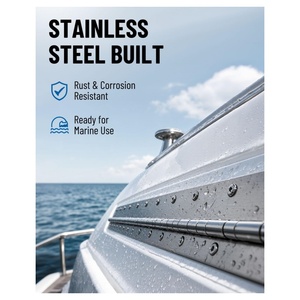 Charnières continues en acier inoxydable durable à montage en surface pour coffres de rangement de yachts marins - Product Image 5