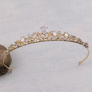 Bridal Crowns And Tiaras Hot Sales Wedding Hair Accessories Rhinestone Bridal Pageant Princess Zircon Tiara Crown