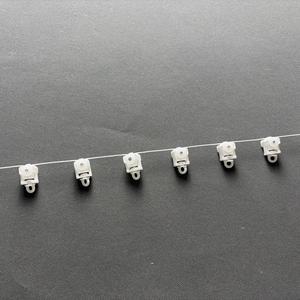 Glissières électriques pour rideaux à plis ondulés avec bouton, système de rail pour rideaux à plis ondulés, glissières à roulettes pivotantes pour rideaux - Product Image 2